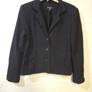 Eileen Fisher Black Textured Blazer
